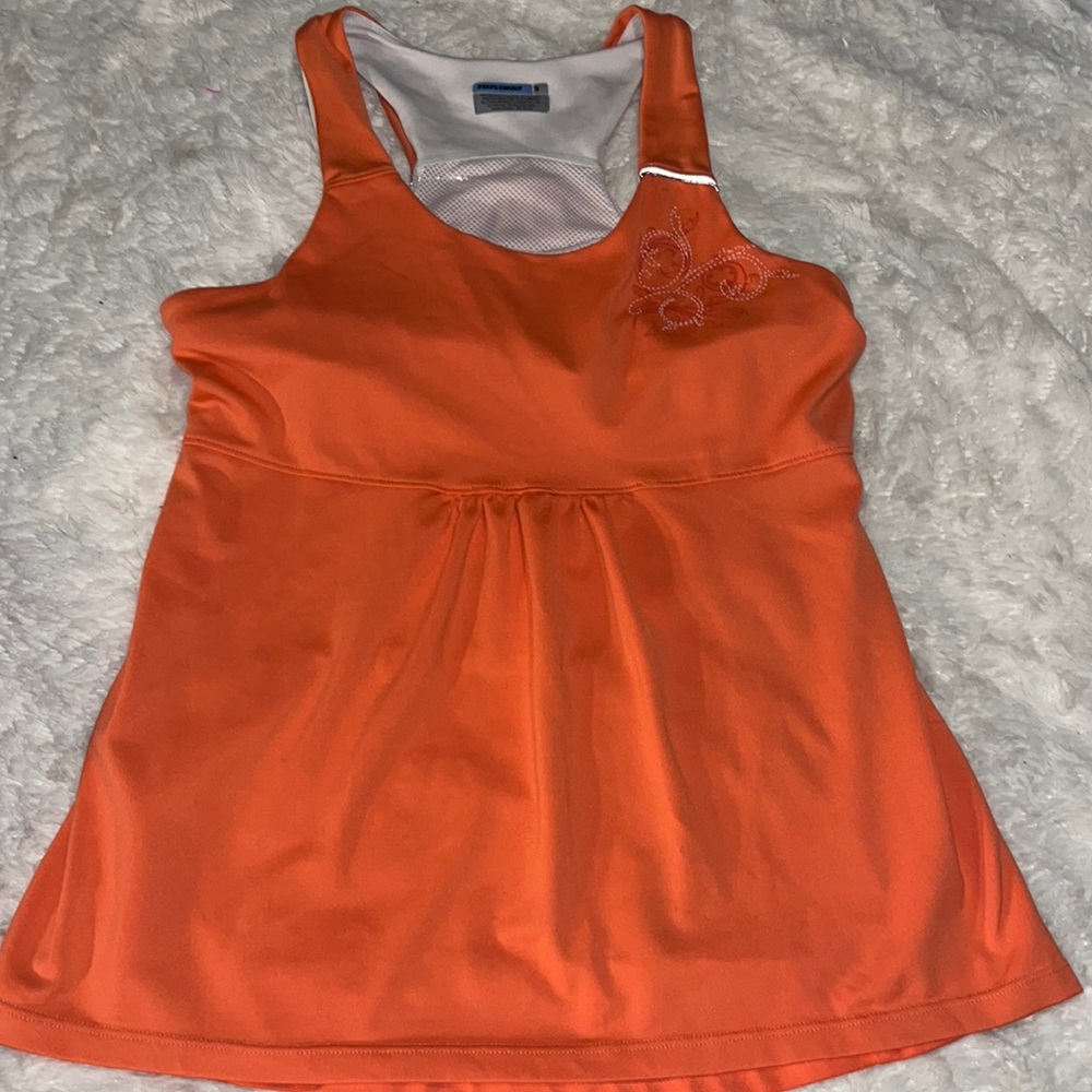 Nicaea cycling tank with built in bra. Orange, size S. Excellent condition!!